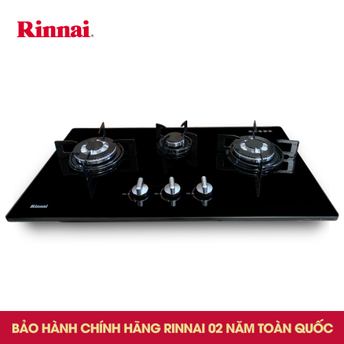 Bếp gas âm 3 lò rinnai rvb-312bg - bếp 3 lò - ngắt gas tự động