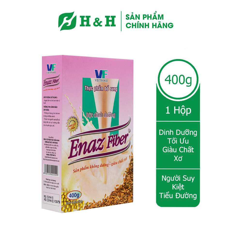 [HCM] Bột dinh dưỡng ENAZ FIBER (400g) - Dinh dưỡng tối ưu cho người ăn chay, tiểu đường