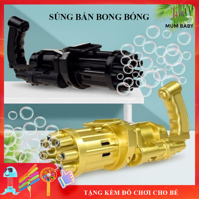 [Tặng Quà Cho Bé] Súng Bắn Bong Bóng 8 Nòng Siêu Mạnh, Đồ Chơi Bong Bóng Cho Bé