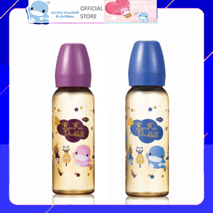 BÌNH SỮA CỔ THƯỜNG BẰNG NHỰA PPSU KUKU KU5855  240ML