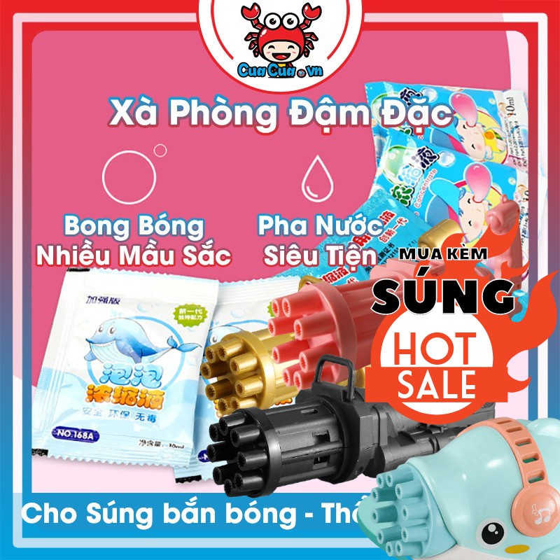 [GIÁ SỈ] Nước pha bong bóng xà phòng 💖 Túi/Gói xà phòng súng bắn bong bóng nhiều mầu nhiều bóng