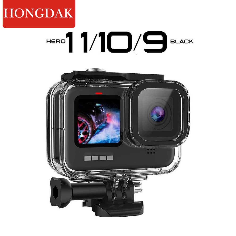 GoPro Hero 11 10 9 Đen Trường Hợp Không Thấm Nước 60M Nhà Ở Lặn Bảo Vệ Cho Đi Pro 9 10 Gopro9 Dưới Nước Dive Bìa Phụ Kiện