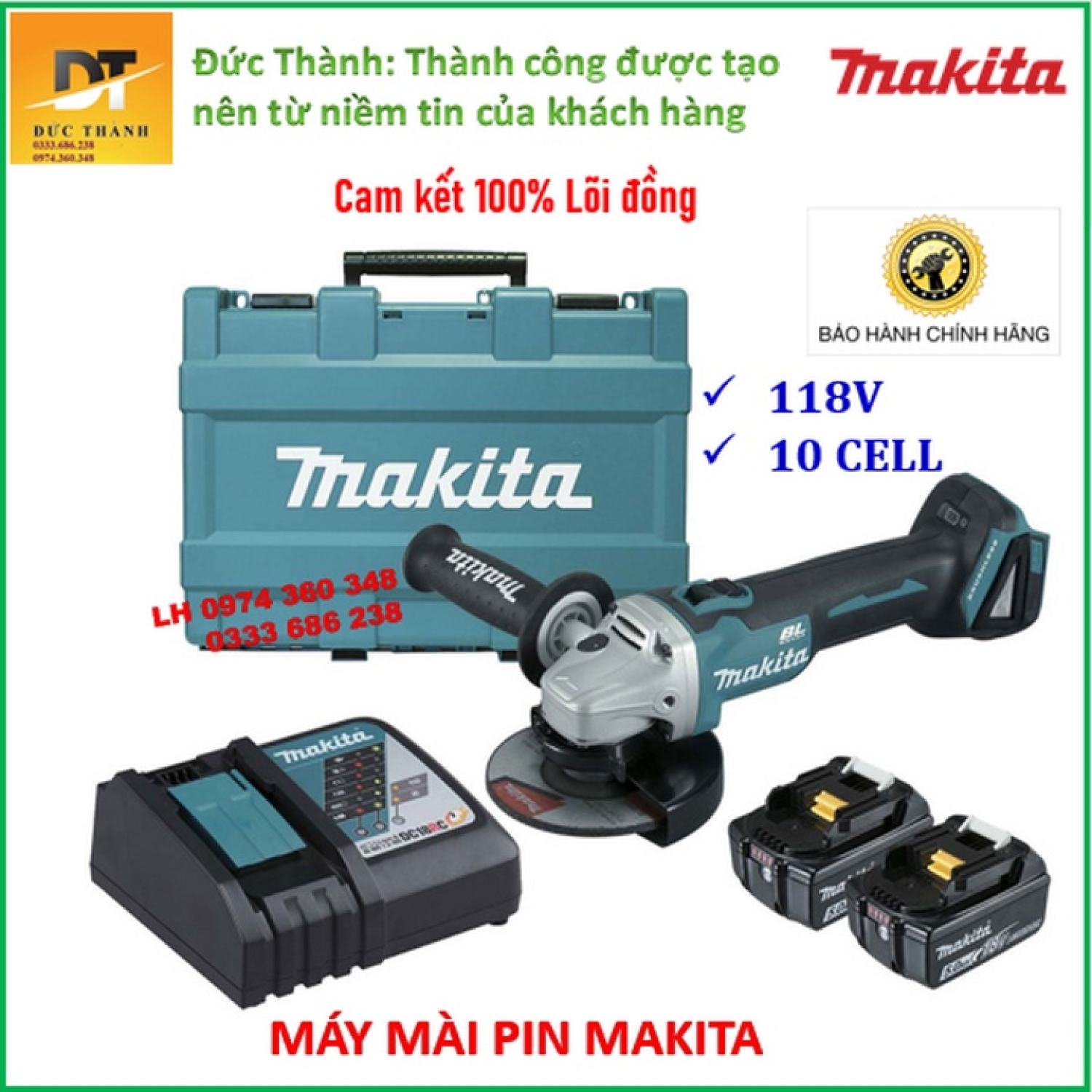 Siêu hot Máy cắt mài dùng pin Makita 118V.