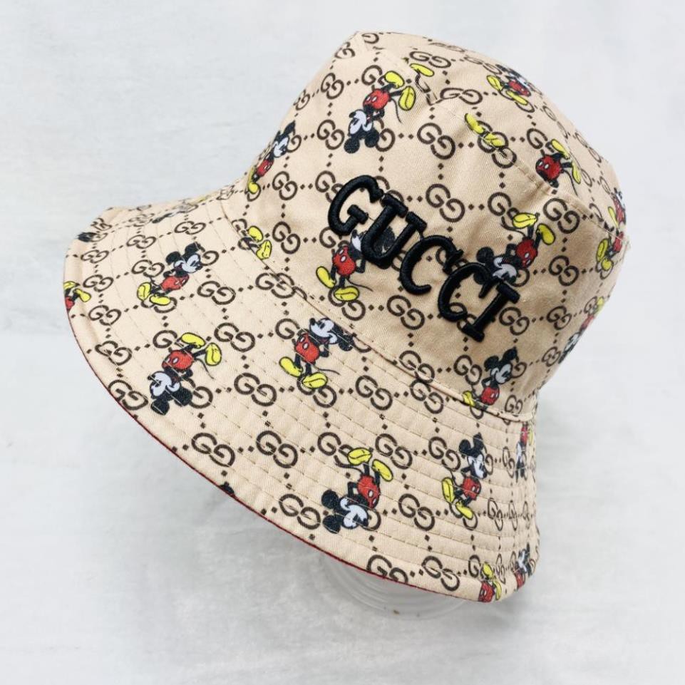 (Hàng VNXK) Mũ vành tròn, mũ BUCKET NY Monogram vải đẹp dày chuẩn thời trang hàng hiệu (Ảnh thật) 7