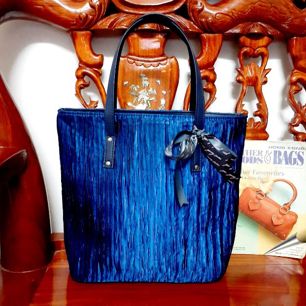 [HCM]túi xách vải xếp ly sang trọng độc lạ thích hợp đi làm đi chơi