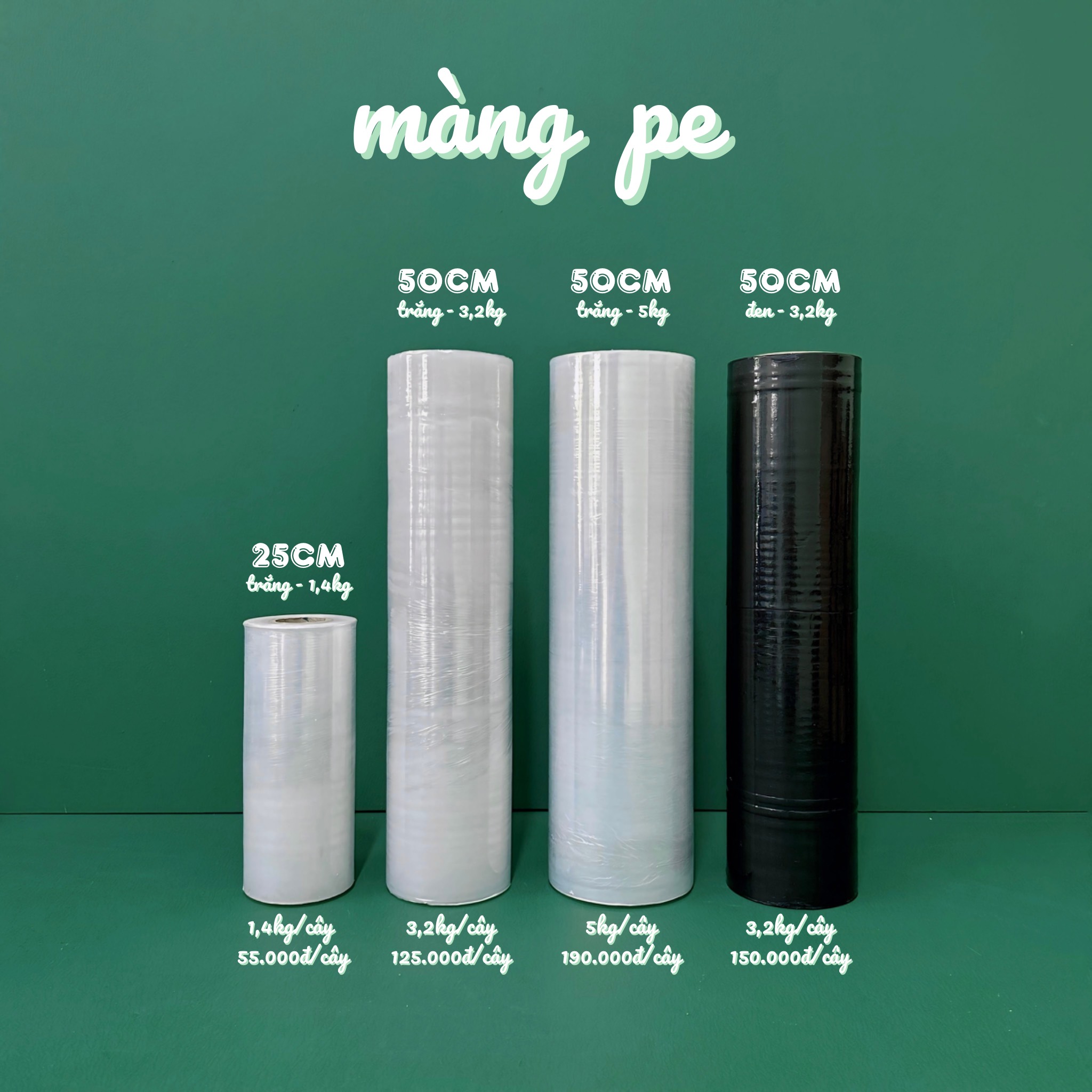 Màng pe 25cm 50cm