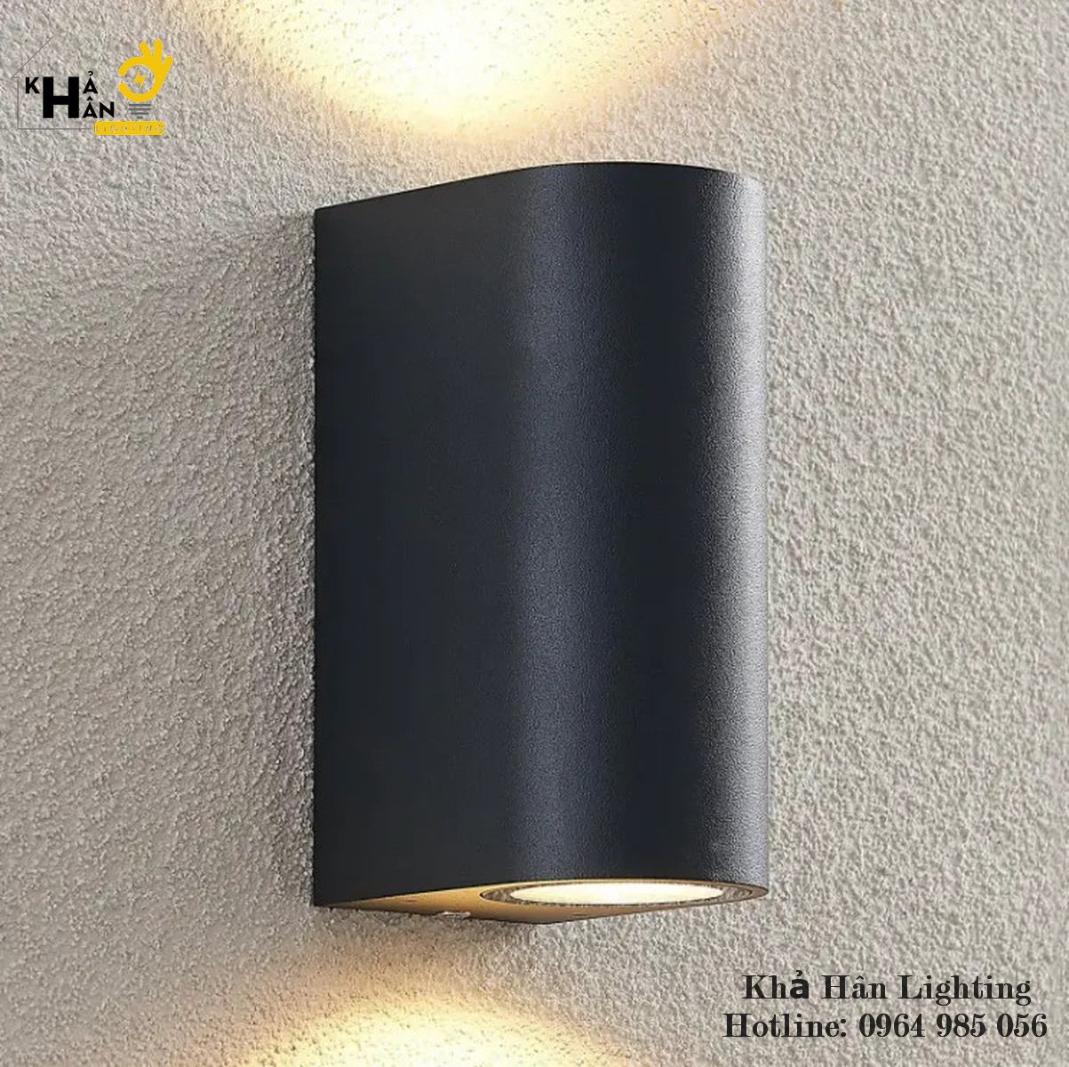 Đèn hắt tường 2 đầu trang trí ngoại thất led công suất 10w sáng vàng chống nước - đèn khả hân đèn gắn tường, đèn tường trang trí ngoài trời