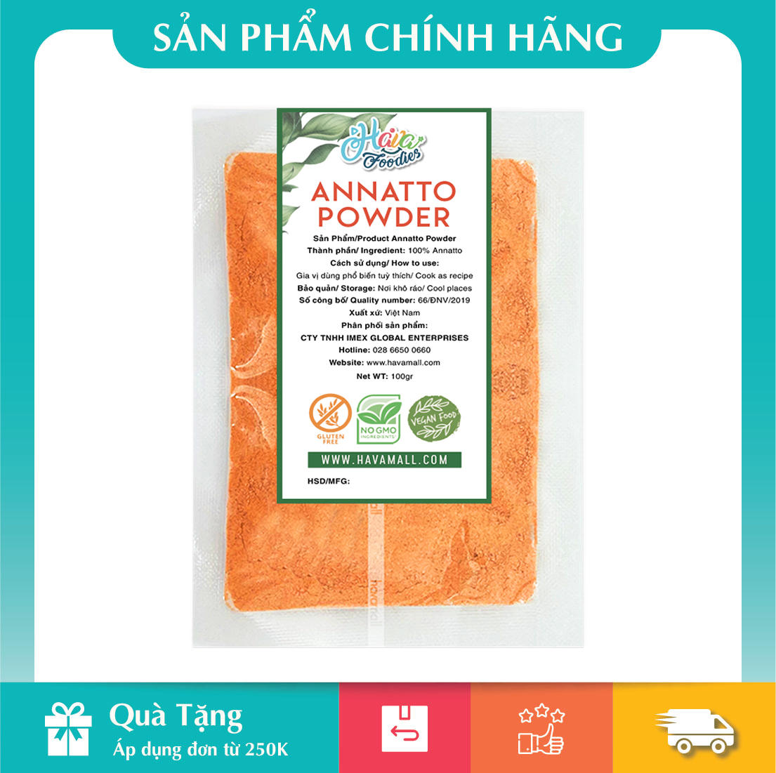 [HCM]Bột Điều Gói 100gr - Annatto Powder