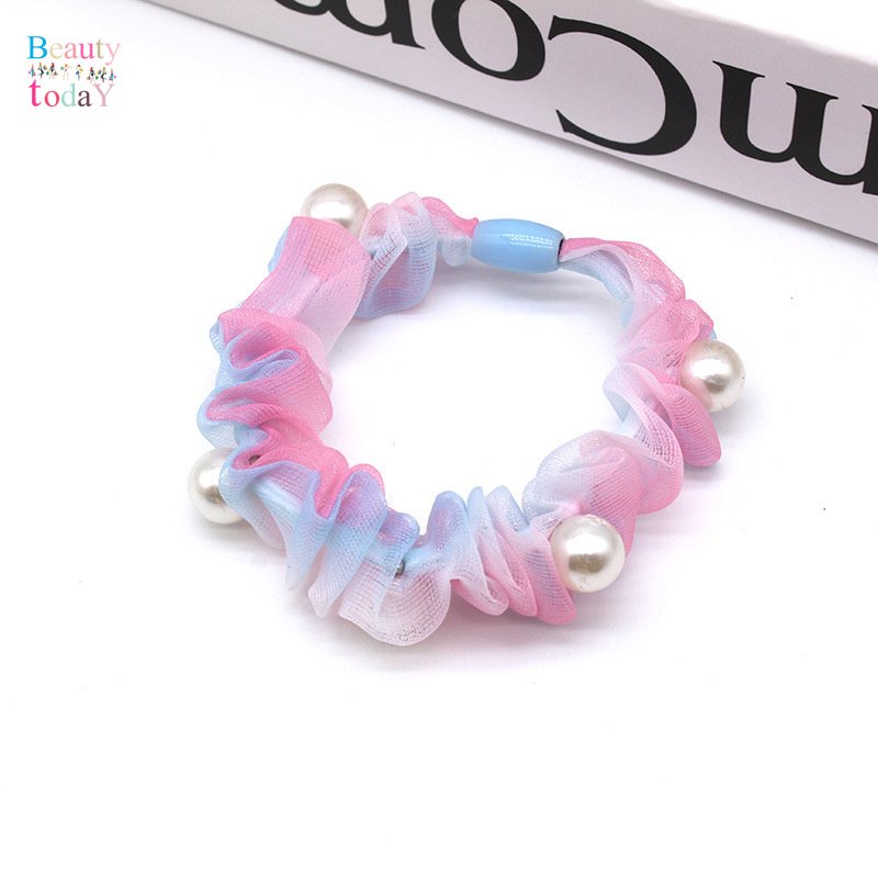 Cột Tóc Vải Lưới Voan Mờ Chun Buộc Tóc Scrunchies