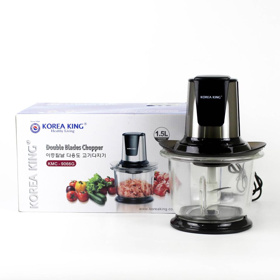 MÁY XAY THỊT  máy xay đa năng korea king 9066G  mã mới PMC- 15B công suất 400W, dung tích 1.5L, 4 lưỡi dao sắc bén