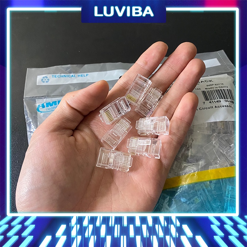 Hạt mạng cat6 rj45 amp commscope luviba rj45