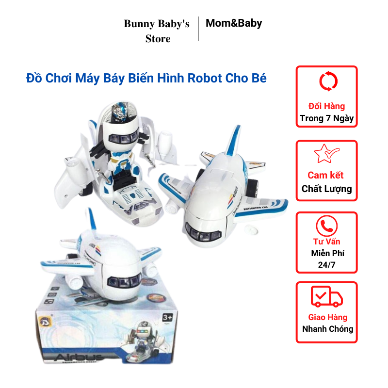 Đồ chơi trẻ em, đồ chơi máy bay biến hình robot airbus cho bé - bunnybabystore