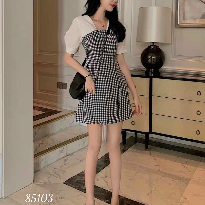 ĐẦM POLY KẺ SỌC XINH XẮN THIẾT KẾ ĐƠN GIẢN TRẺ TRUNG NĂNG ĐỘNG