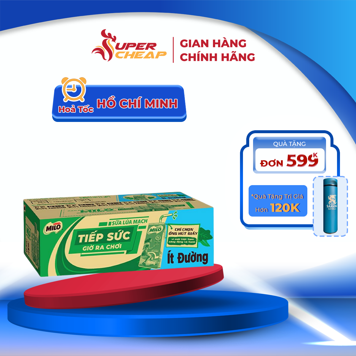 Sữa lúa mạch Milo Ít Đường thùng 48 hộp x 110ml sale 25.07 Supercheap chính hãng