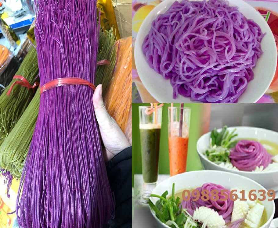 Bún khô cẩm tím 500g. đặc sản cao bằng. bún khô liên đồng