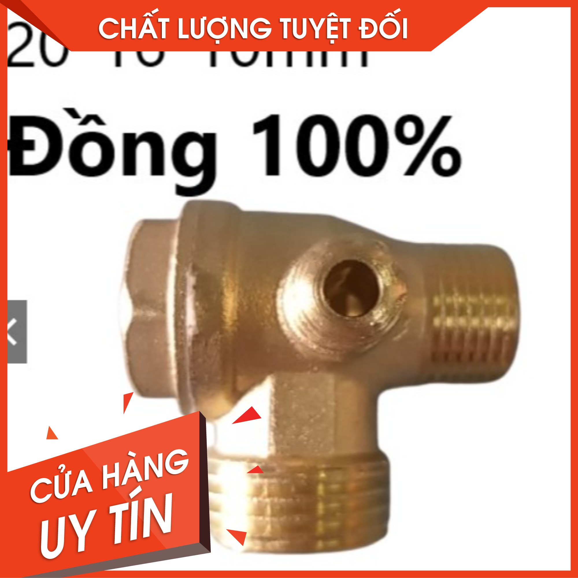 Van 1 chiều ren 20/16/10mm,bằng đồng thau máy nén khí có dầu máy bơm hơi,van1c3024đ