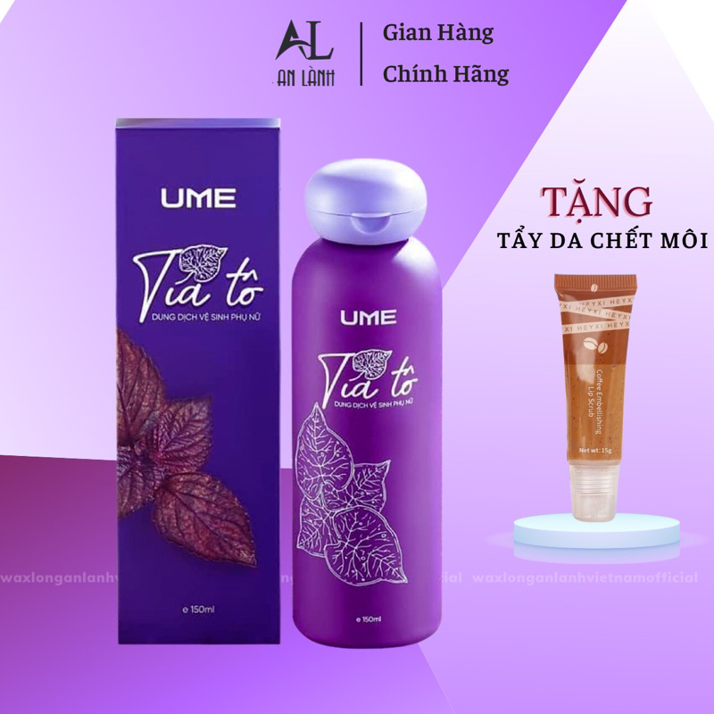Dung dịch vệ sinh tía tô ume 150ml , ngăn mùi , nấm , ngứa , làm sạch hồng và se khít - hồng - sạch - khít