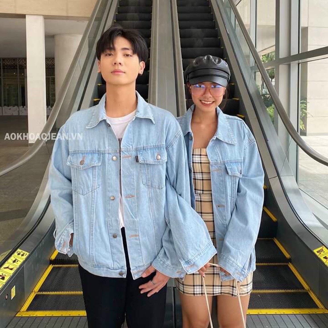 [HCM]áo khoác jean nam form rộng cào nhẹ màu xanh dương nhạt cbs119 cubis shop