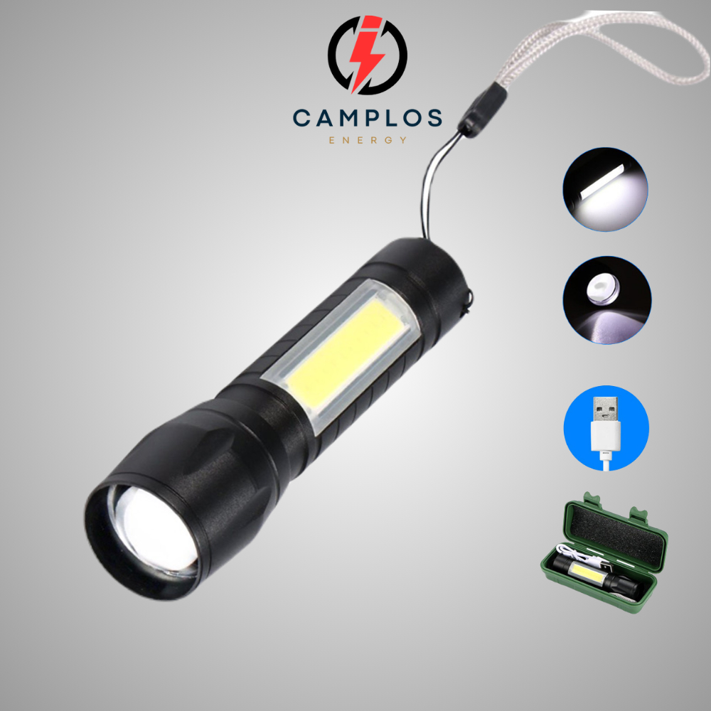 Đèn pin siêu sáng mini bỏ túi đa năng sạc tích điện qua cổng USB đèn bin bỏ túi mini T01 siêu sáng