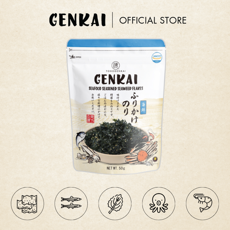 Combo 2 gói Rong Biển Trộn Cơm GENKAI - Hải sản 50g