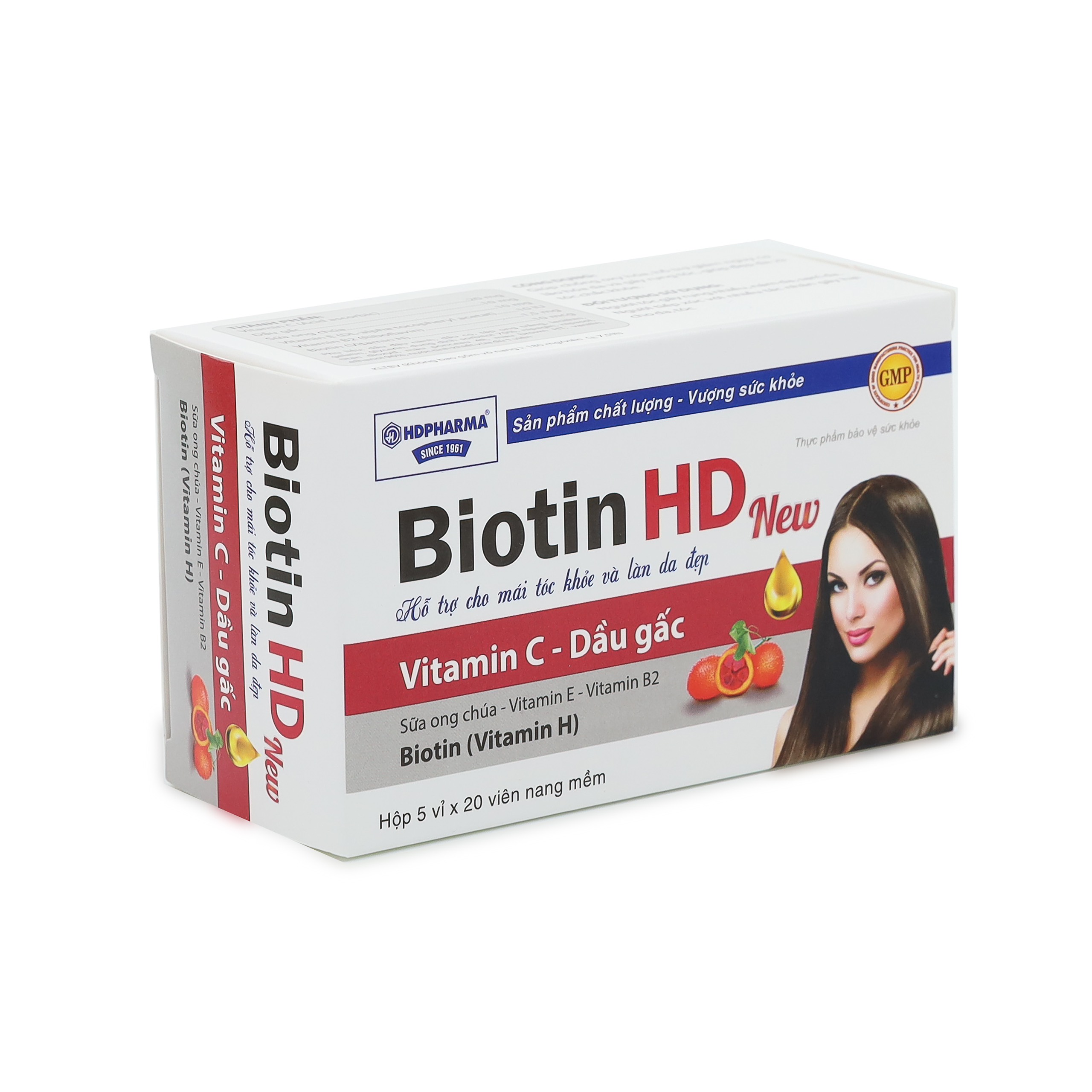 Viên uống bổ sung Biotin HD New Vitamin H - giúp giảm rụng róc, sạm da