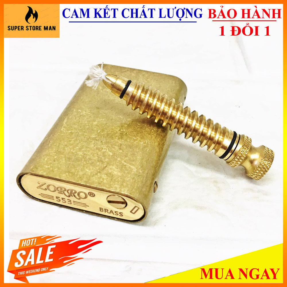 [HCM][HÀNG HIẾM] Bật Lửa Hộp Quẹt Diêm.Xăng Vĩnh Cửu Đồng Thau Cao Cấp – Diêm-Xăng Z0RR0 Xoăn Ốc Độc Đáo – Chất Liệu Đồng Thau Nguyên Chất Cực Hiếm – Hàng Xịn Full Box