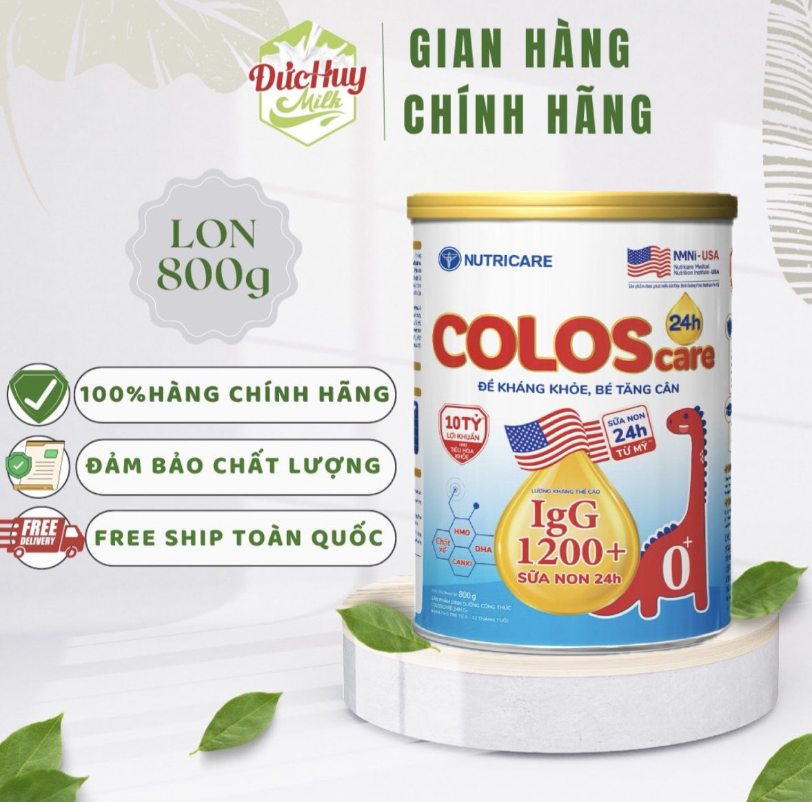 Sữa bột Nutricare Coloscare 24h 0+ 800g