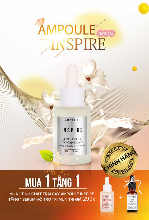 Tinh chất trái cây cô đặc inspire dưỡng da căng bóng, sáng mịn, phục hồi hư tổn trẻ hóa làn da, tự tin với mặt mộc ( FREESHIP TOÀN QUỐC - MUA 1 ĐƯỢC 2)