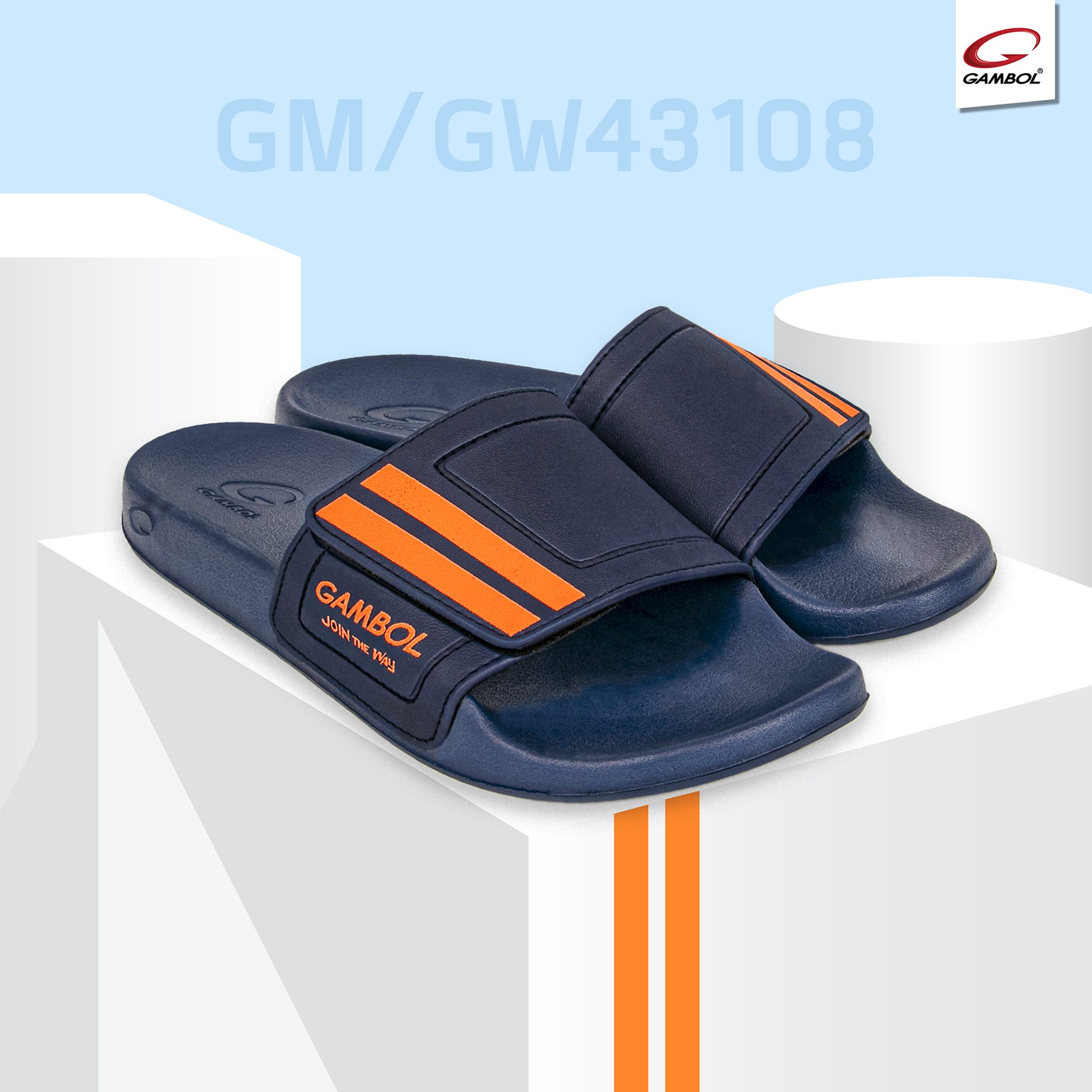 Dép GAMBOL Thái Lan Quai Ngang 43108 Chính Hãng - Xanh cam