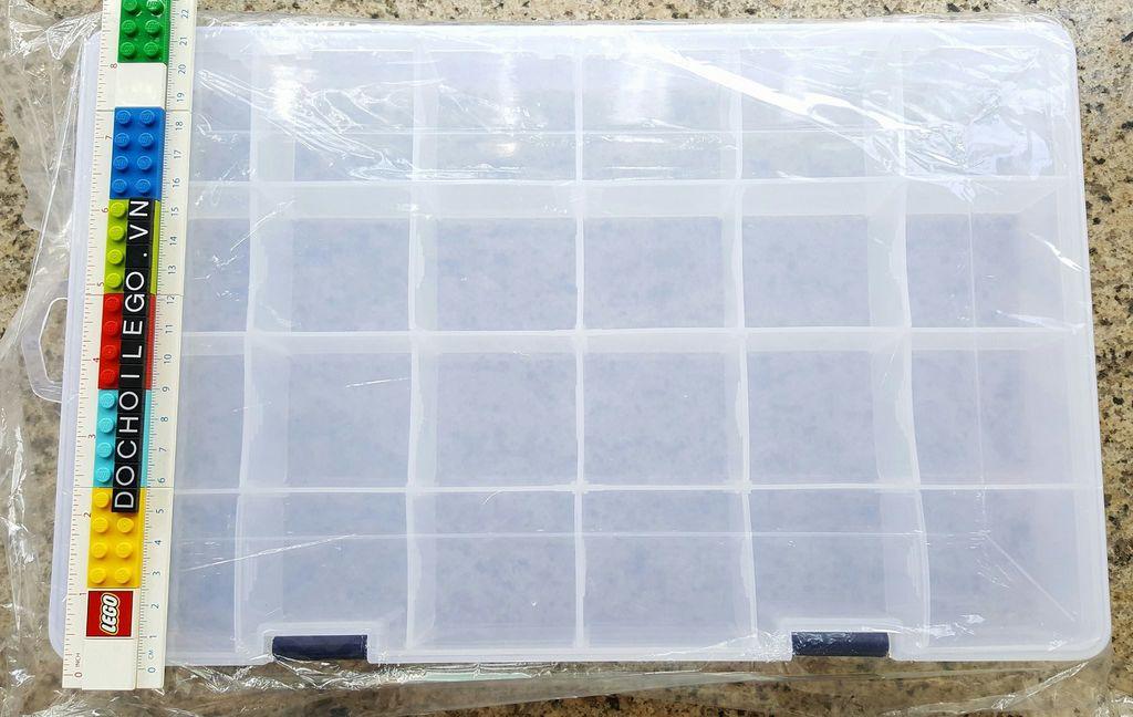 Hộp nhựa chia ngăn 24 ô loại lớn/Hộp đựng bobbin 1 set 2 cái