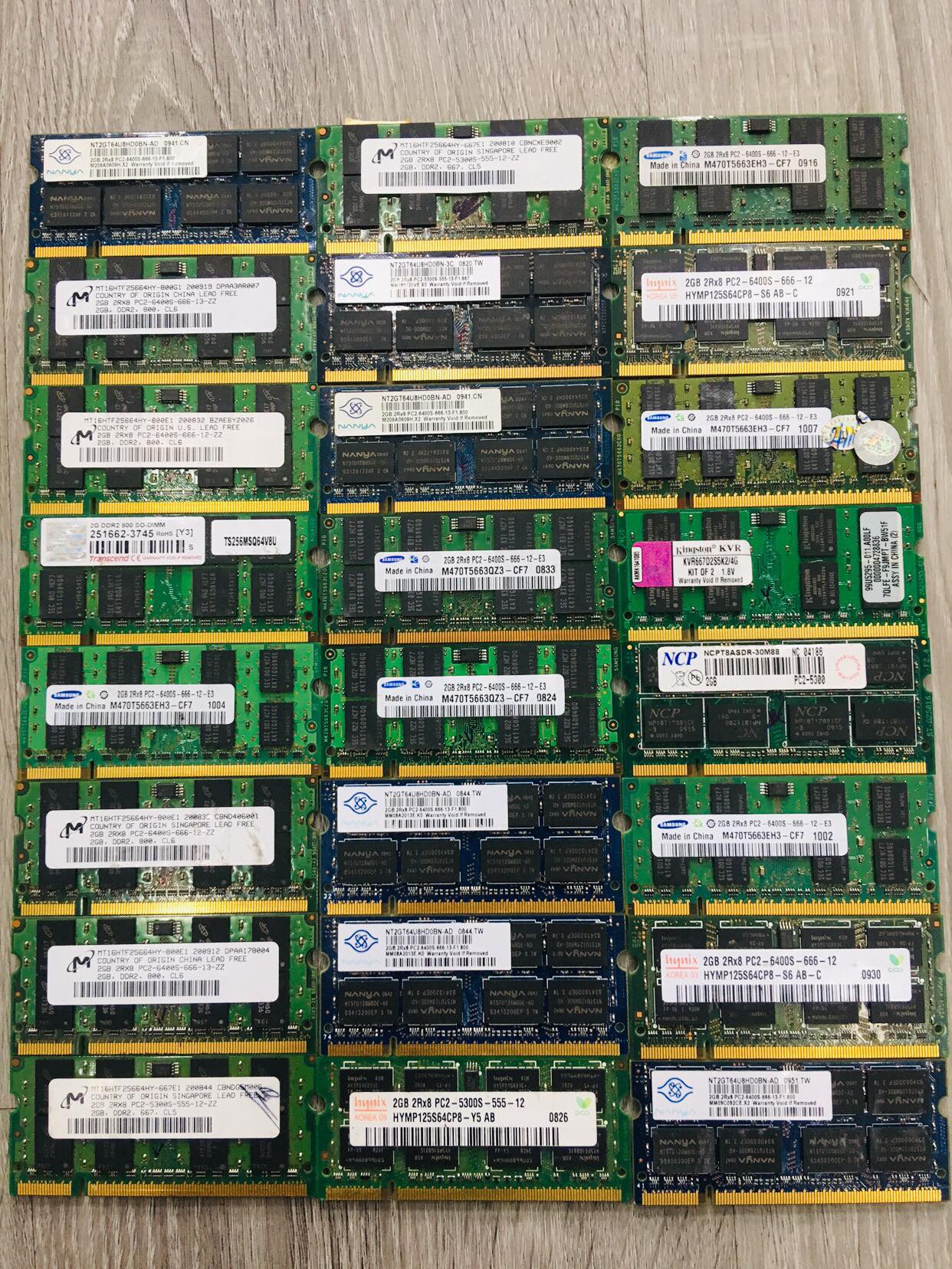 Ram laptop ddr2 2gb bus 667 800 cũ