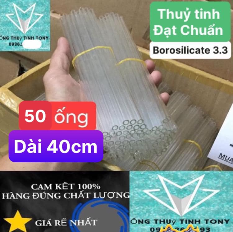 ống thuỷ tinh 40cm {GIÁ SỈ}5O.ống [ 5O,3O,2O,ỐNG]