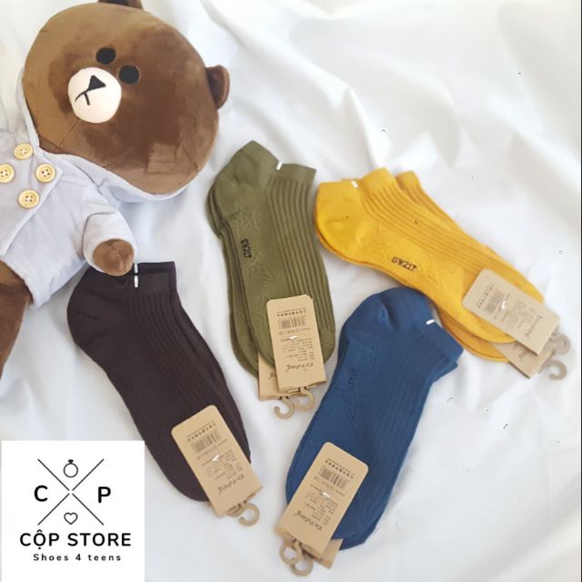 COMBO tất/vớ cổ ngắn sọc Vintage
