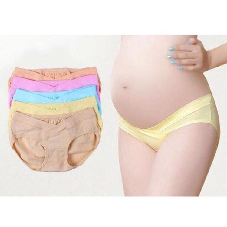 Quần lót bầu Q3 Quần chip cotton cạp chéo cho mẹ bầu