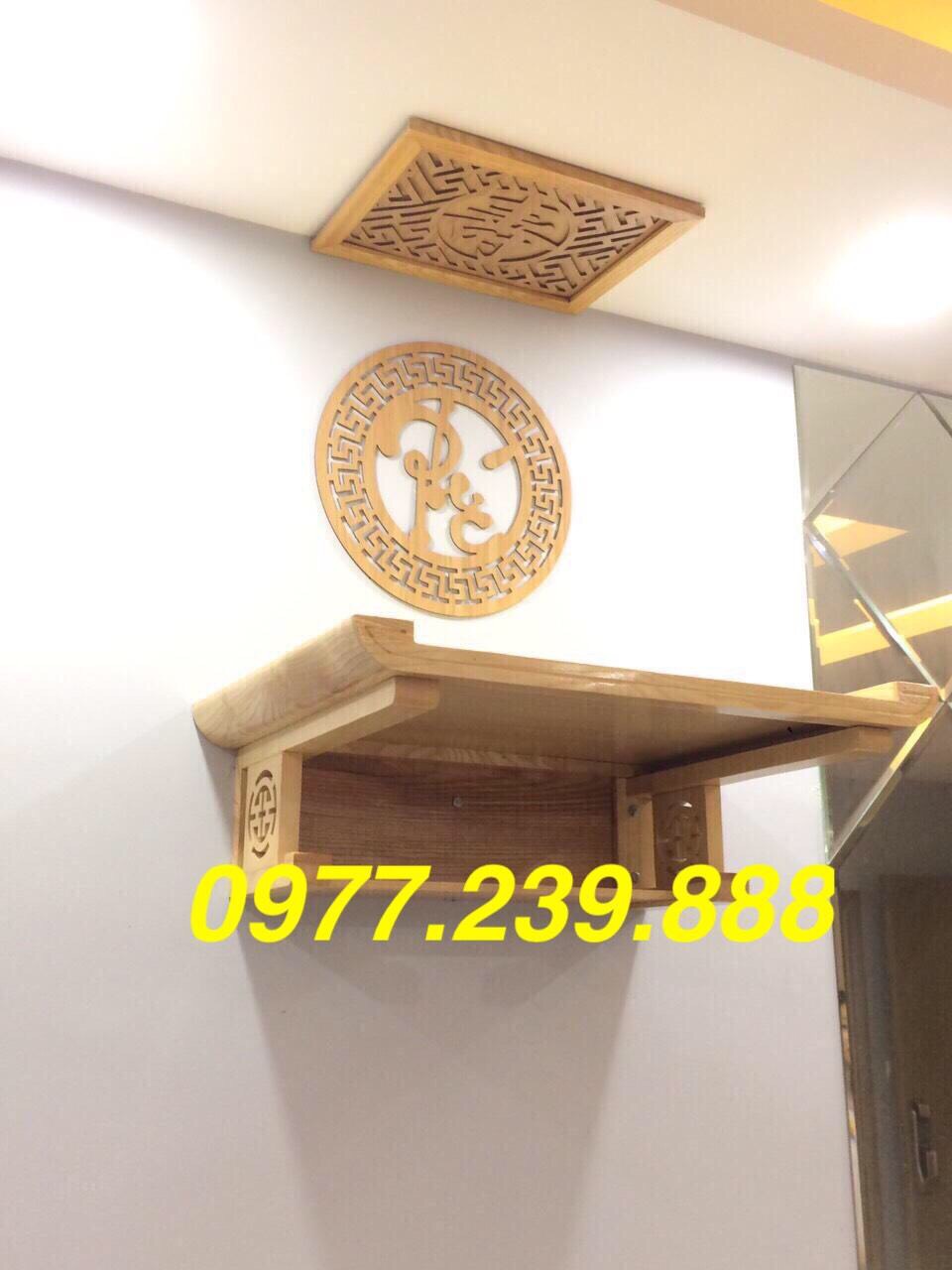 Bàn thờ gỗ sồi 81cm full bộ