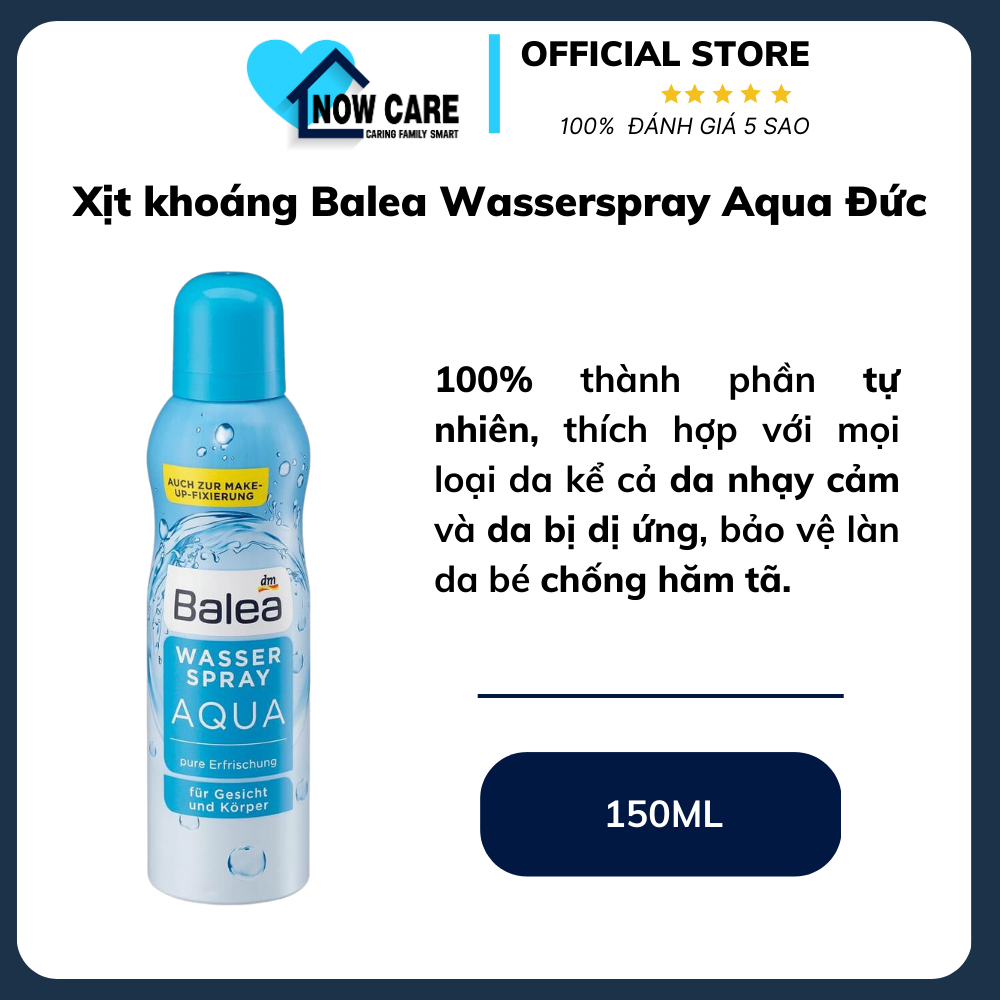 Xịt Khoáng Balea Wasserspray Aqua Đức 150 ml