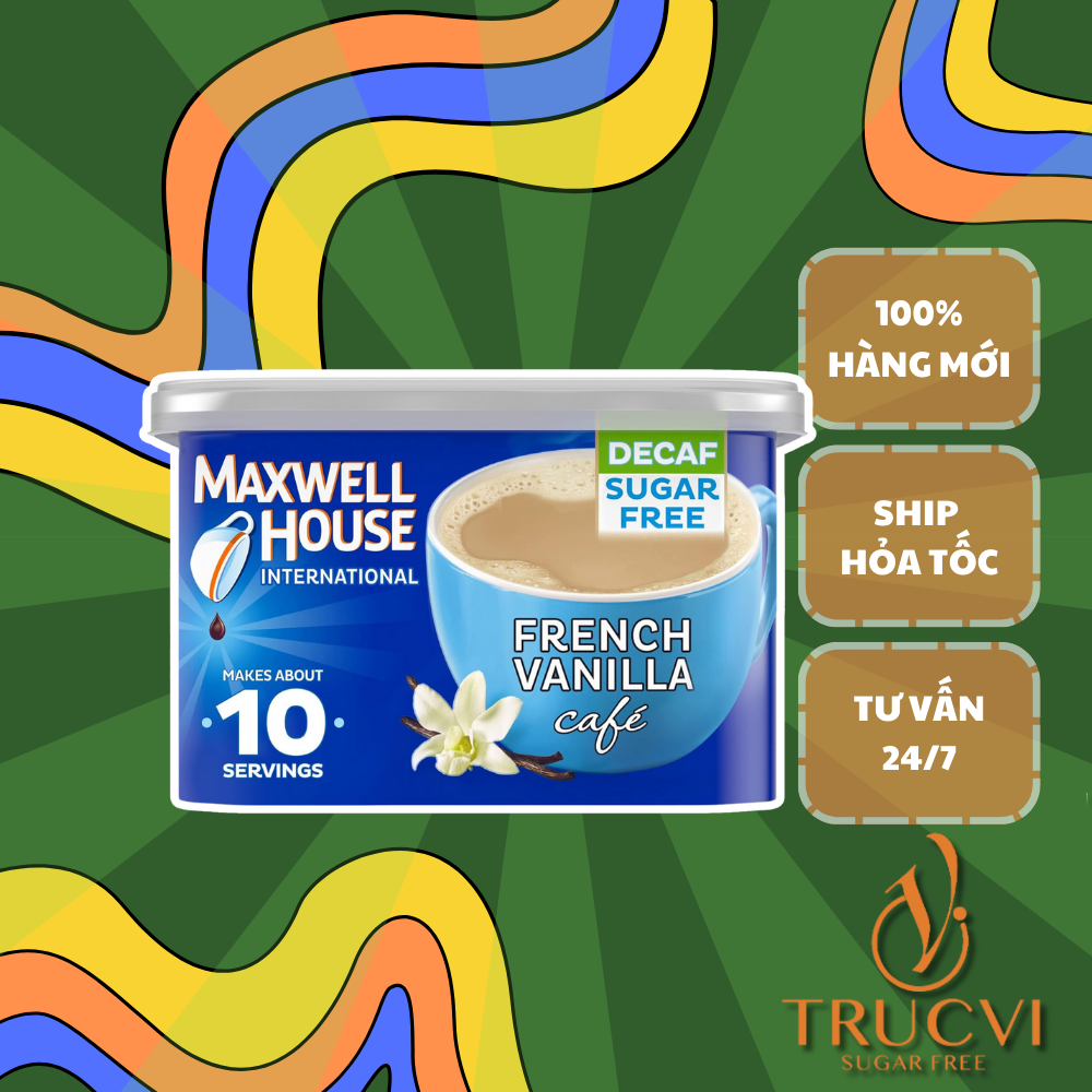 Cafe bột Không đường Không Cafein MaxWell House