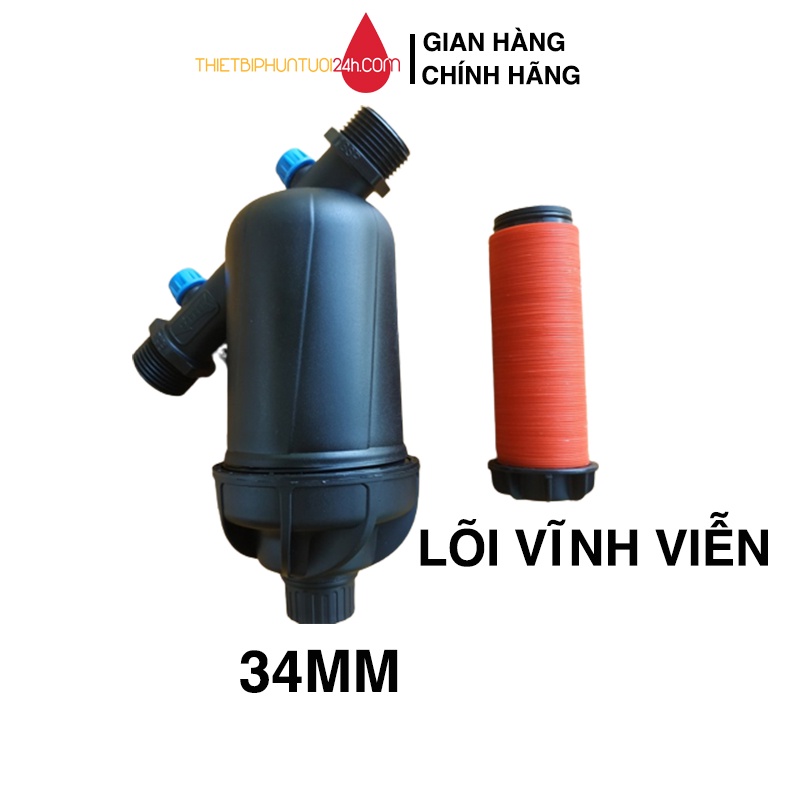 Lọc dĩa phi 34 giúp hạn chế cặn, tắc nghẹt béc dành cho hệ thống tưới nước sinh hoạt
