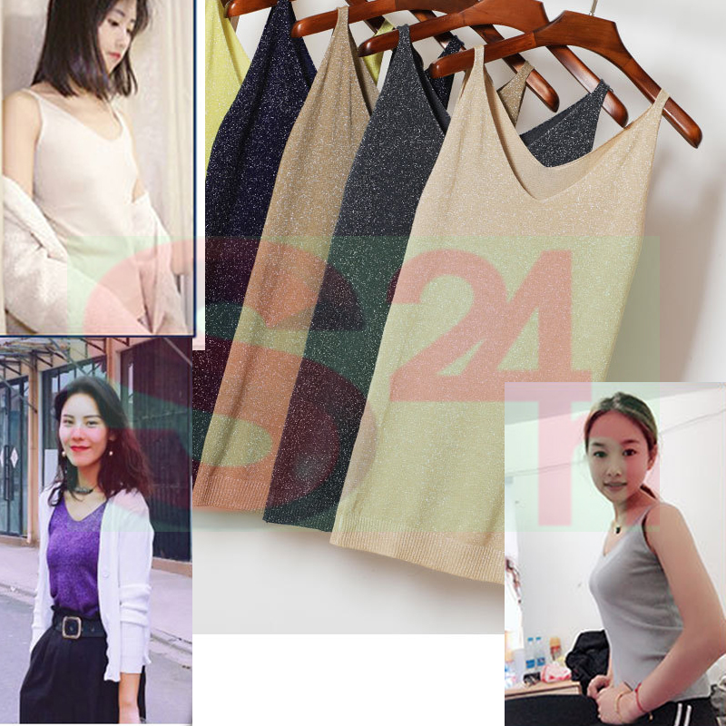 Áo hai dây nữ hở vai trơn màu - áo 2 dây croptop 2D01