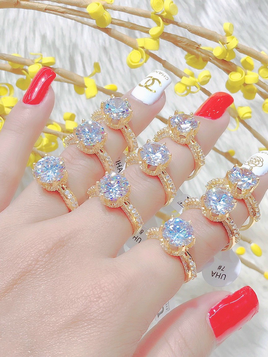 Nhẫn Nữ Thời Trang Hàng Đẹp Mẫu ( The Autumn Leaf ) UH0045.22.02 Mạ Vàng 18k  - Tubi Cony - Đổi Trả Trong Vòng 07 Ngày - Mang đi chơi, đi tiệc rất đẹp