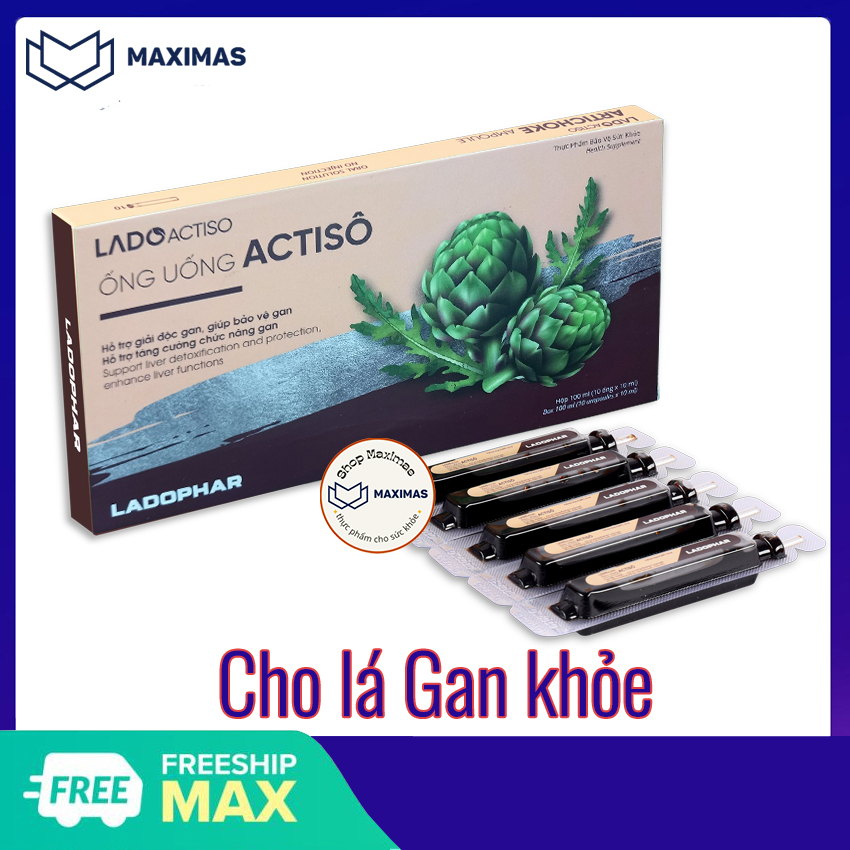 Ống uống atiso ladophar combo 10 hộp Monweekly