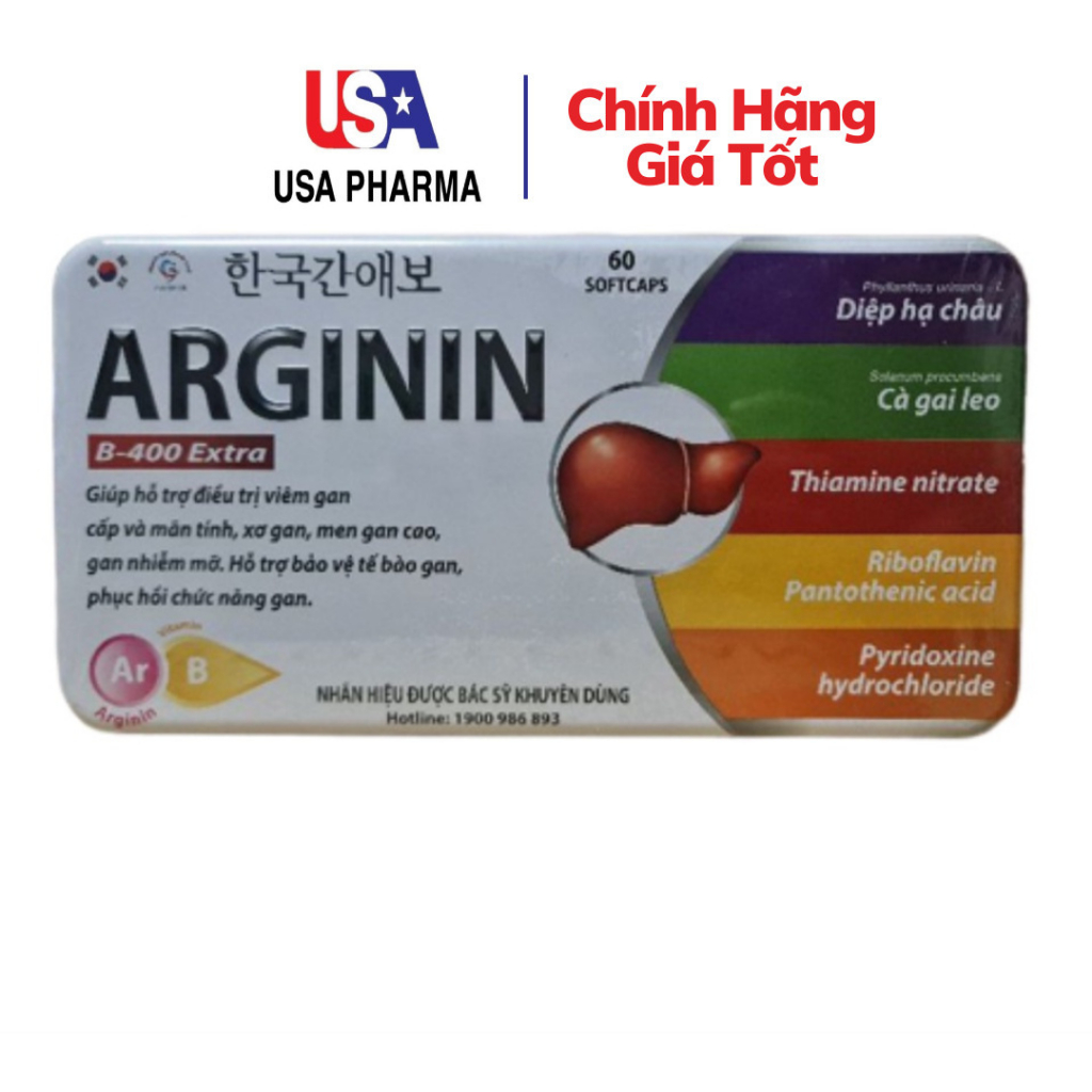 Viên uống bổ gan ARGININ B-400 EXTRA Giúp tăng cường chức năng gan