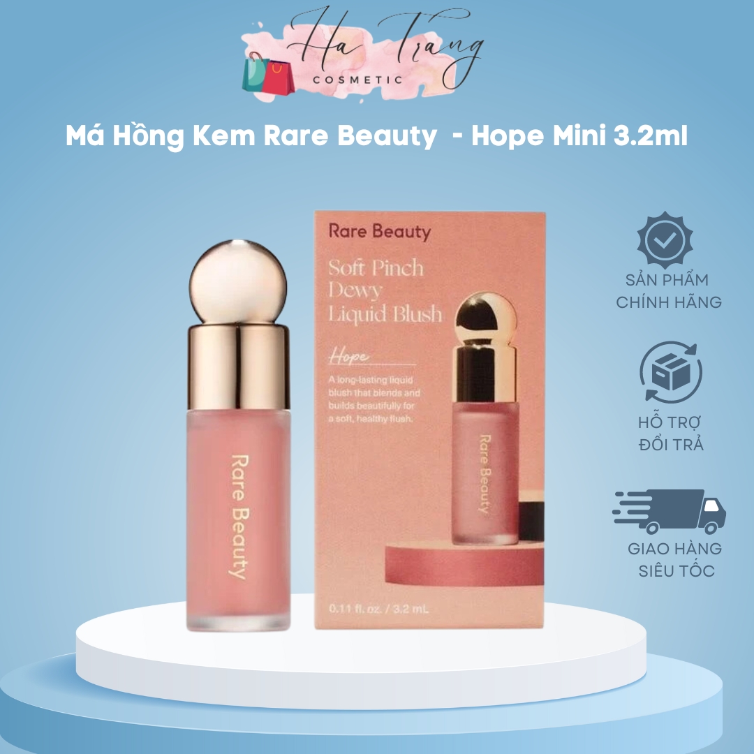 Má hồng kem rare beauty soft pinch dewy liquid blush - hope mini 3.2ml