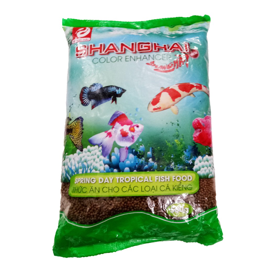 Thức Ăn Cá ShangHai  ( Viên nhỏ) - Cám Cá Cảnh GÓI 500GR