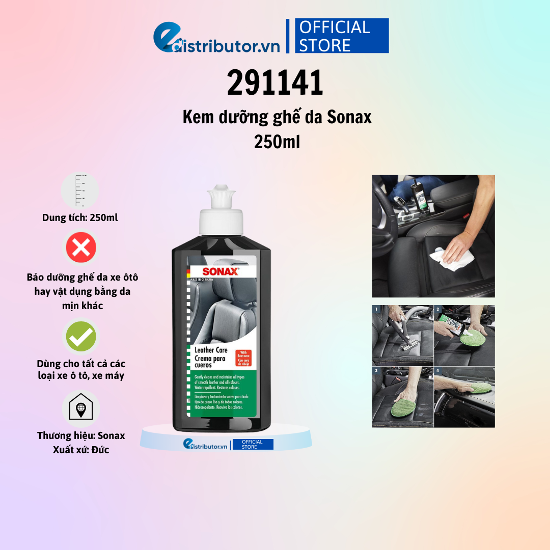 Kem dưỡng ghế da sonax 291141