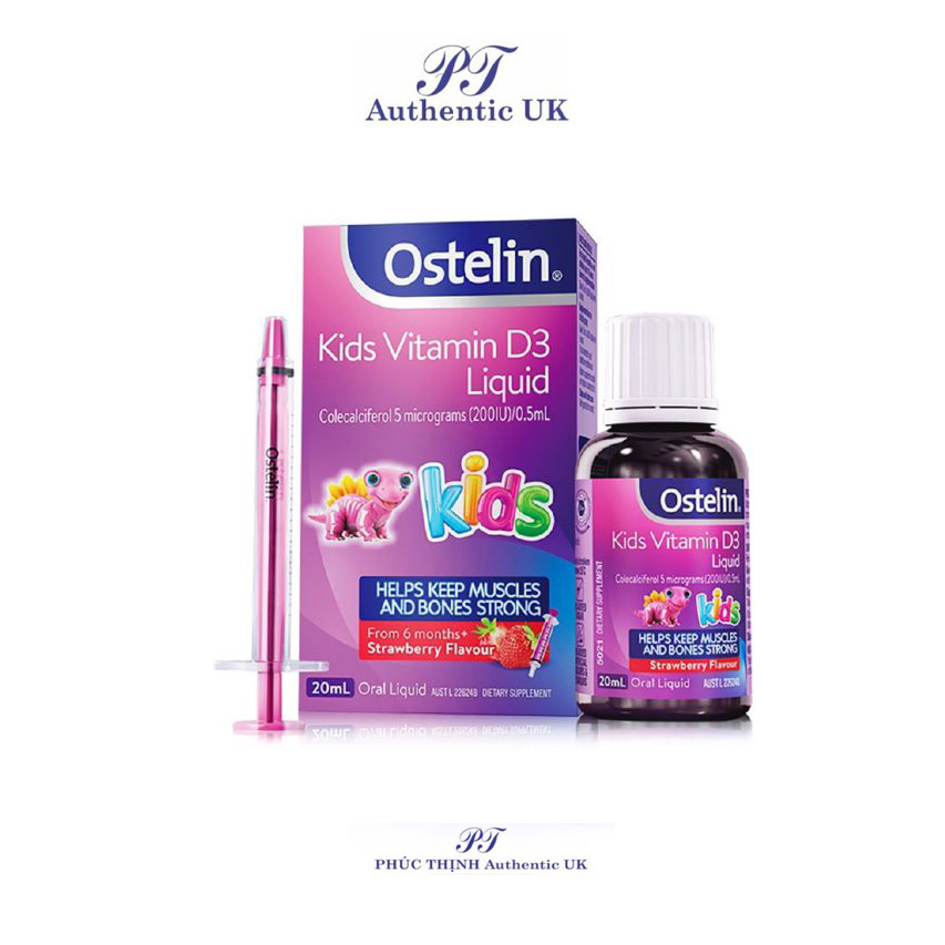 Ostelin Kids Vitamin D3 (Úc), Nước Bổ Sunǥ Vitamin D Cho Trẻ Em (Liquid)