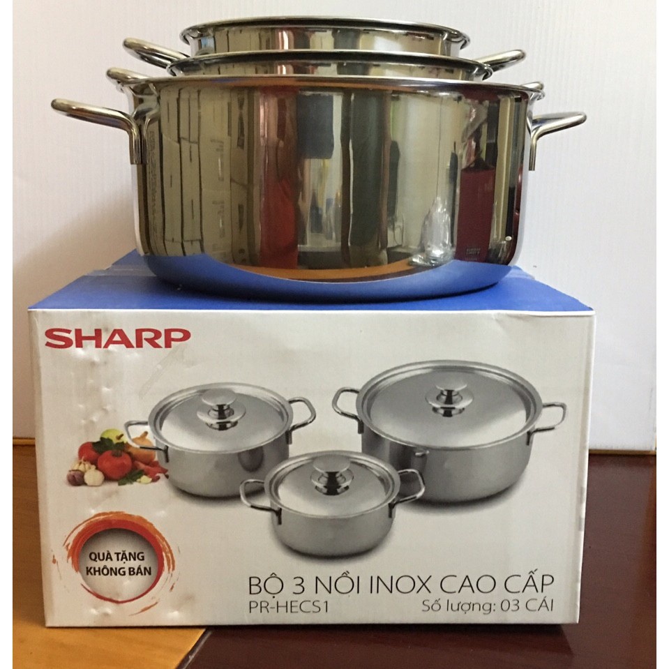 Bộ nồi shar 3 nồi inox cao cấp