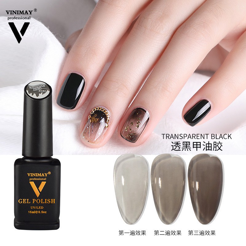 Sơn thạch đen Vinimay: Vinimay là thương hiệu dẫn đầu tại Việt Nam trong lĩnh vực sơn móng tay. Với sơn thạch đen Vinimay, bạn sẽ sở hữu một chiếc móng đẹp và bền màu, đồng thời cũng có cơ hội để khám phá nhiều kiểu móng tuyệt đẹp.
