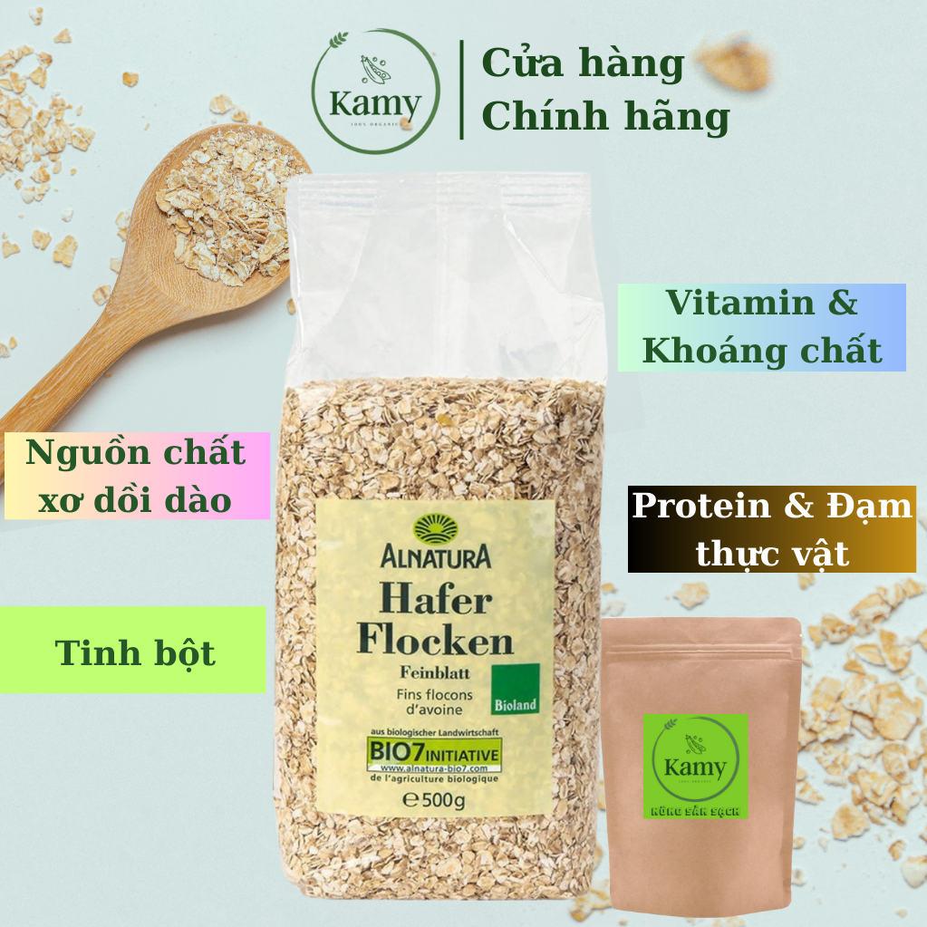 Yến mạch hafer flocken nhập khẩu chính hãng đức - gói dùng thử 100gr