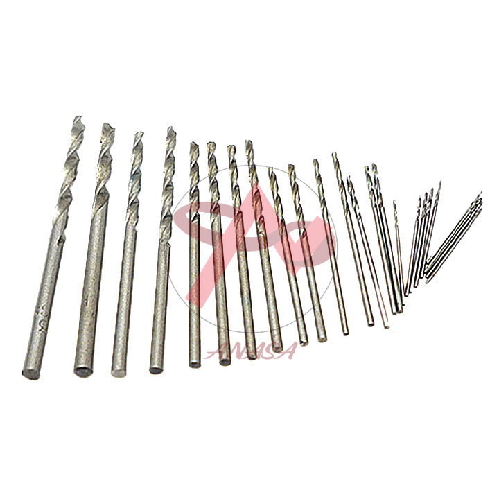 Hộp 10 mũi khoan mini xoắn thép 0.9mm
